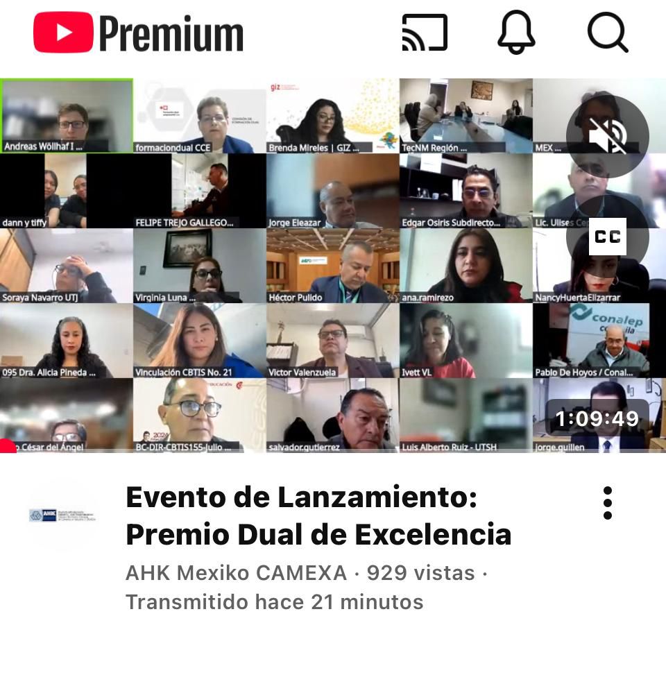 Evento de Lanzamiento: Premio Dual de Excelencia
